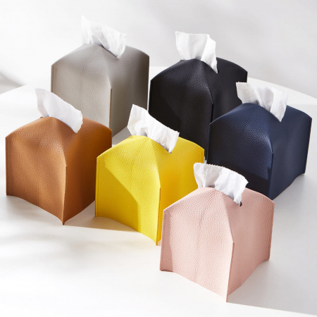 가죽 사각 티슈케이스 일반, 미니 9색// 국내생산 #3