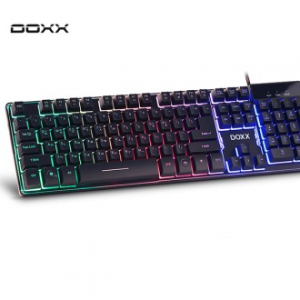 DOXX DX-LK30 비키스타일 동시입력 LED 플런저 게이밍 유선 키보드 블랙