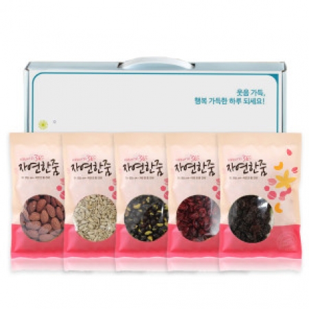 가온애 미소애 견과세트 실속2호(아몬드80g+크랜베리100g+건포도100g+해바라기씨100g+서리태콩100g) #2