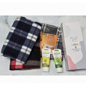 보온 담요+카밀 핸드크림 선물세트