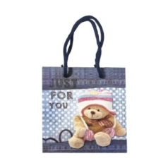 종이쇼핑백 곰돌이 14x15x7