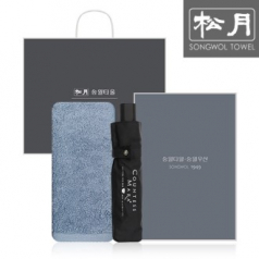 송월 CM 3단 뉴폰지 우산 1P + 뉴컬러무지 타올 1P
