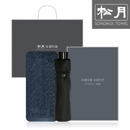 송월 SWU 3단 컬러무지 우산 1P + 항균180g 타올 1P #2