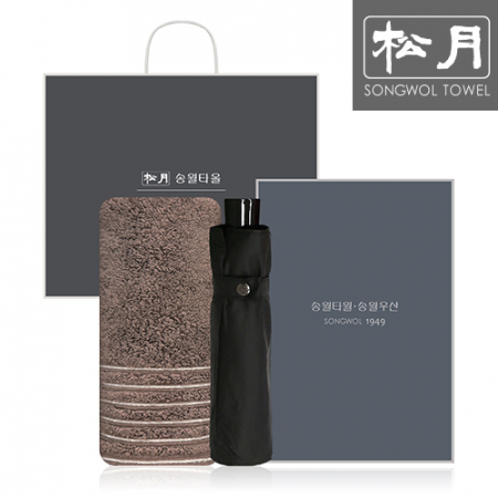 송월 SWU 3단 컬러무지 우산 1P + 필라라인 타올 1P #2