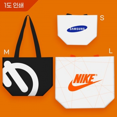 친환경 R PET 1도/주문제작 검정내피 리유저블백 (고밀도,중량 200g)(S/M/L) #2