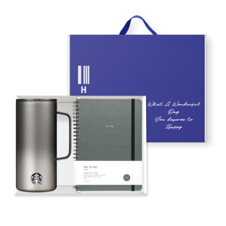 스타벅스 블랙 탱크 텀블러 밴딩다이어리 손잡이 기프트박스 세트 // 색상랜덤 #2