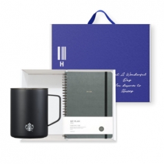 스타벅스 블랙 데비 텀블러 밴딩다이어리 손잡이 기프트박스 세트 // 색상랜덤