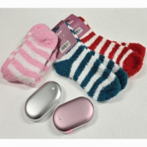 손난로 보조배터리+발열 양말 선물 세트 방한용품