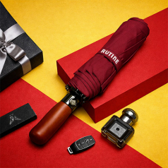 루티네 우드핸들 자동 3단 우산