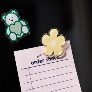 (국산) 아크릴 냉장고 집게 마그넷 주문제작