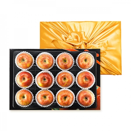 풍성한명절 경북문경 아삭달콤 문경사과 특 선물세트 12과, 과당350g내외 // 면세 #2