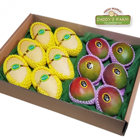 풍성한명절 AROYFARM 항공직송 혼합망고 태국, 애플 선물세트 12-14과 // 면세 #2