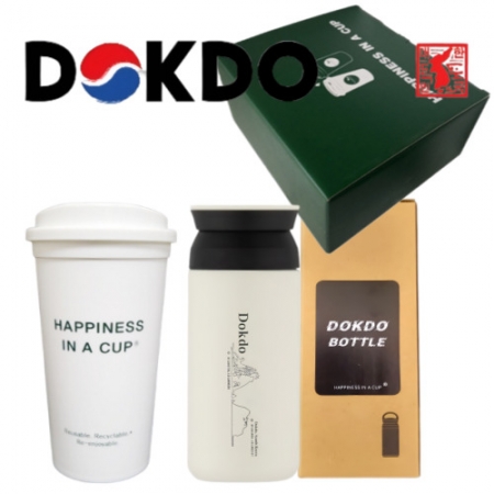 독도보틀 진공 트레블 텀블러 350ml 해피니스인어컵 2P 선물세트 #3