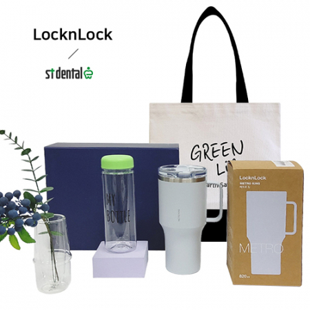 데일리16호 락앤락 메트로킹 대용량 텀블러 선물세트 보틀 에코백투톤 #3