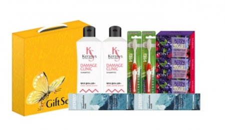 케라 샴푸, 칫솔, 2080퓨어솔트치약110g x 각2, 비누x 3 #2