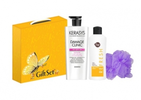 케라 샴푸600ml, 바디워시180ml, 25g퍼프 x각1 #2