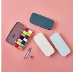 2단 수납 반짇고리 바느질세트 케이스포함