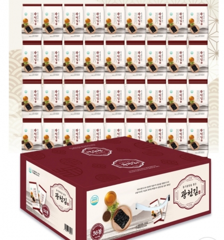 들기름향품은 광천 김 도시락 김 36봉, 사은품 추석 설날 명절 선물 답례품 판촉 기프트 #3