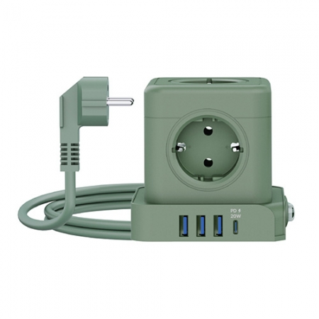 에코너 MT04 큐브 멀티탭 전선형 1.8m 5구, C타입, USB #5