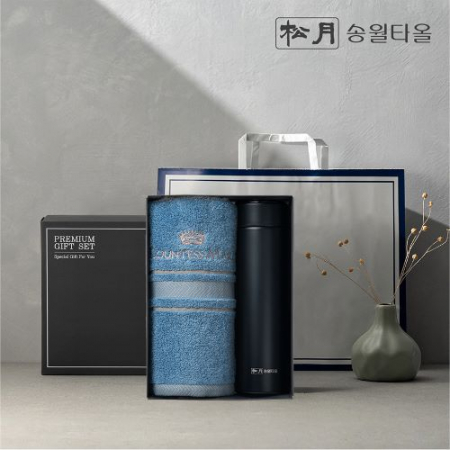 송월 프리미엄 선물 세트, 카운테스마라 센치40 1P + 스마트온도텀블러 500ml 1P #3