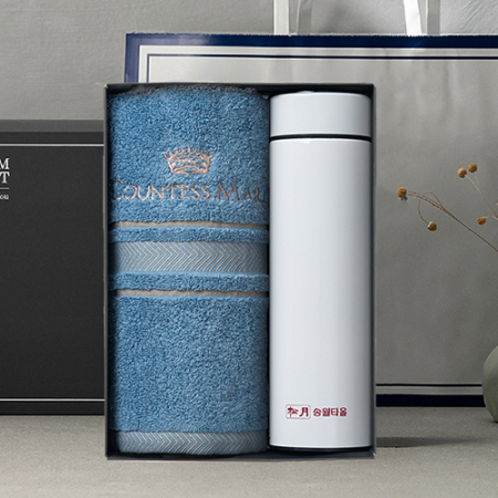 송월 프리미엄 선물 세트, 카운테스마라 센치40 1P + 스마트온도텀블러 500ml 1P #5