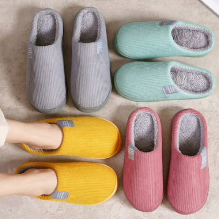 슬리퍼 층간소음 털실내화 겨울실내화 털슬리퍼 거실화 사무실용방한 #2