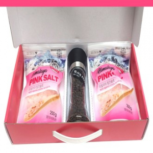 히말라야핑크소금 3종, 소금250g 2P 통후추그라인더 선물세트