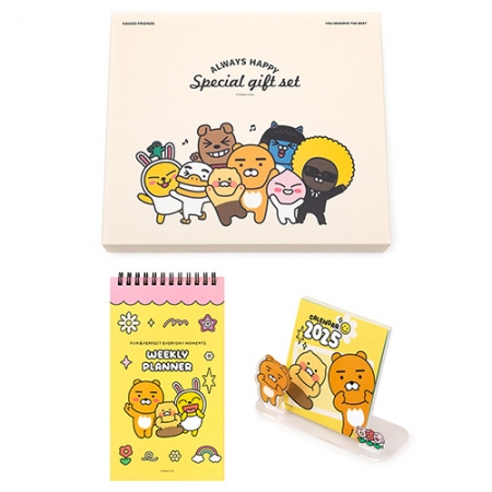 카카오프렌즈 새날 선물세트9 옐로우, 위클리플래너 + 아크릴탁상캘린더 #2