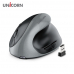 작은이미지: 유니콘 FX-700B 버티컬 무선마우스 2.4G BT 듀얼모드 손목보호 VDT증후군예방 USB충전식 #4
