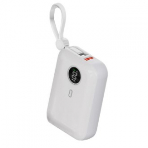 액센 B410 잔량표시 일체형 유선 고속충전 보조배터리 10000mAh