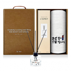 레스쁘리 고급 설 세트, 디퓨저 120ml+새해복 타올 130g