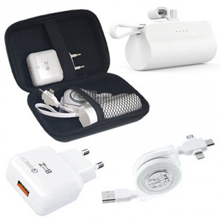 여행용충전기 세트 고속 C, 보조배터리 충전기 케이블 파우치 #2