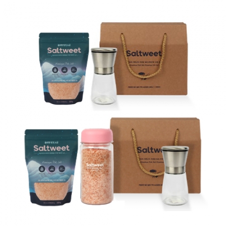 청정 히말라야 핑크솔트 그라인더 세트 2종, 소금 명절 선물 주방 #2