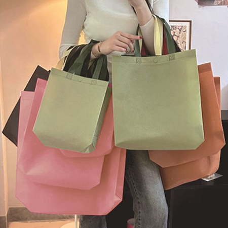 똑딱이 부직포 가방 소형 28X30X10cm (MB03) #2