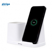 플레이고 A114 멀티 펜꽂이 고속무선충전 거치대 화이트