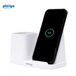 플레이고 A114 멀티 펜꽂이 고속무선충전 거치대 화이트