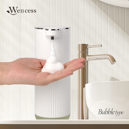 웰세스 W-1000B 대용량 버블타입 자동 디스펜서 손 세정제 거품비누 벽걸이 충전식 세정기