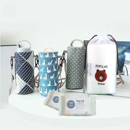 새학기선물 텀블러파우치 크로스가방 물티슈 // 각인 인쇄 #2