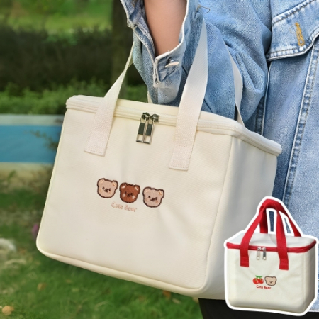 다온 곰돌이 사각보냉백 보온가방 도시락가방 런치백 쿨러백 #2