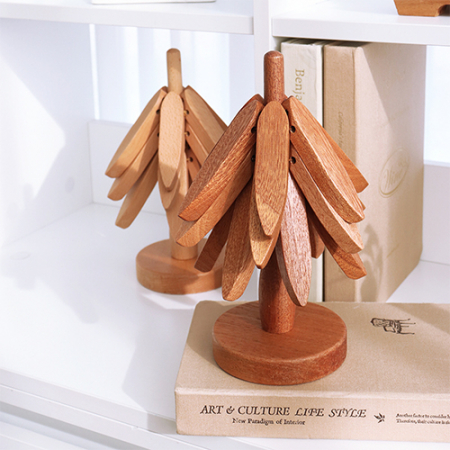 원목 트리 냄비받침대 #3