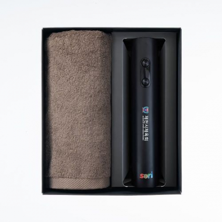 송월 프리미엄 선물 세트, 송월 뉴 컬러 무지40 1P + 전동와인오프너 1P #3