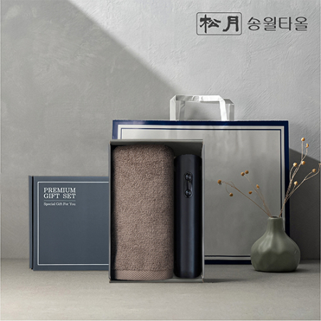 송월 프리미엄 선물 세트, 송월 뉴 컬러 무지40 1P + 전동와인오프너 1P #2