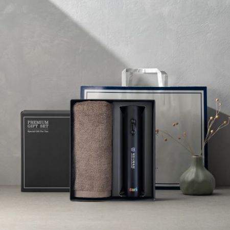 송월 프리미엄 선물 세트, 송월 뉴 컬러 무지40 1P + 전동와인오프너 1P #2