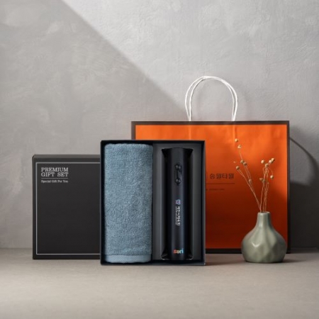 송월 프리미엄 선물 세트, 송월 라이트 무지40 1P + 전동와인오프너 1P #4