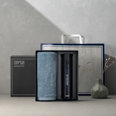 송월 프리미엄 선물 세트, 송월 라이트 무지40 1P + 전동와인오프너 1P #2