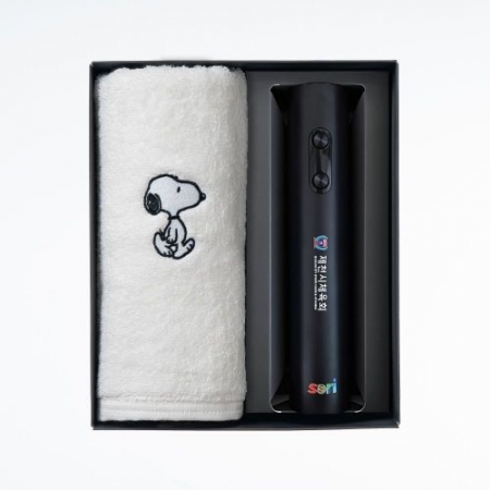 송월 프리미엄 선물 세트, 스누피 리버40 1P + 전동와인오프너 1P #3