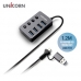 작은이미지: 유니콘 NH-400SW USB3.2 Gen1 4포트 USB허브 개별전원스위치 케이블 길이 1.2M #4