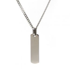 미아방지 치매안심  써지컬스틸 바형 목걸이