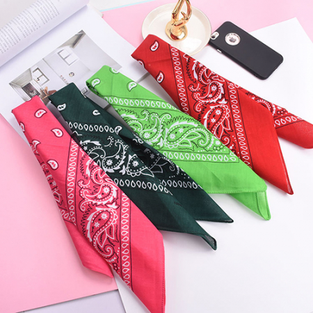 페이즐리 손수건 54x54 반다나 머플러 헤어밴드 스카프 // 인쇄제작가능 #3