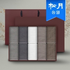 [송월타월] 뉴컬러무지 150g 10매 세면타올 선물세트 쇼핑백